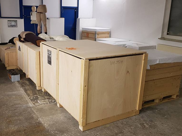Transportkisten für Modelle des Historischen Museums