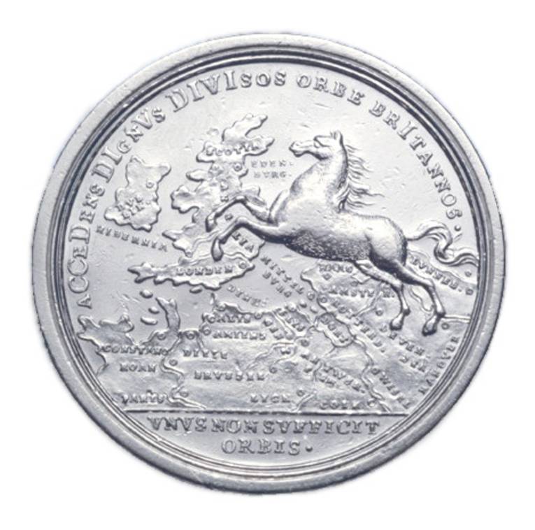 Medaille zum Regierungsantritt Georg I, 1714