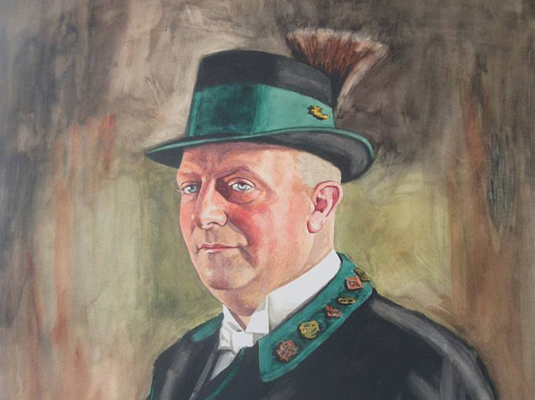 Aquarell von August Schrader (1883-1954), Gründer des einstigen Teppichhauses "Germania"