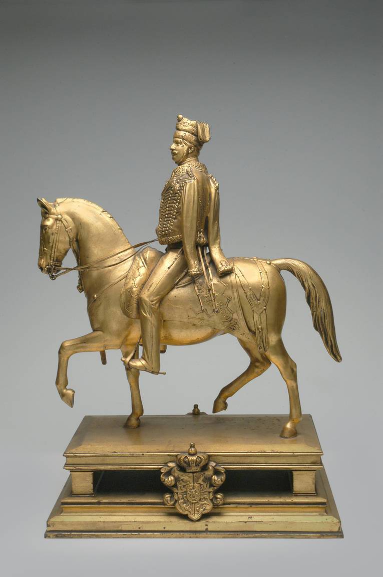 Reiterstandbild König Georg V., Eisenguss bronziert, um 1860 