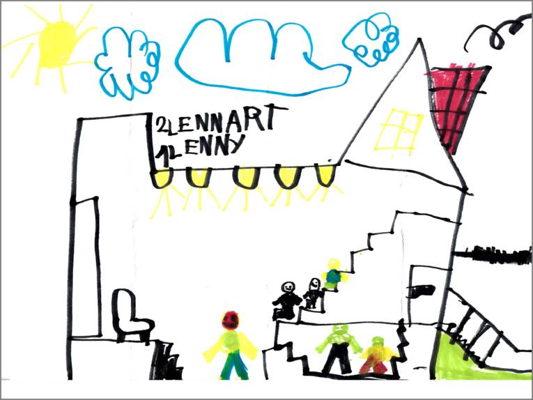 Lennart und Lenny haben den Kinosaal gemalt