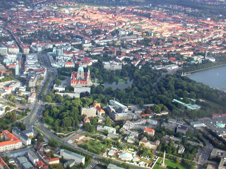  Luftaufnahme von Hannovers Innenstadt