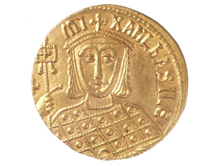 Vorderseite der Münze: Solidus, Byzantinisches Reich, Michael III., 856-867 n. Chr.