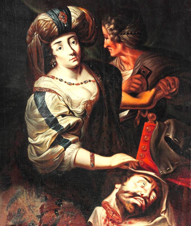 Judith mit dem Haupt des Holofernes, unbekannter Künstler, Öl auf Leinwand, 1. Hälfte 17. Jh.