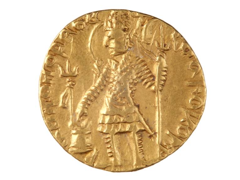 Vorderseite: Dinar, Reich der Kushan, 190-225 n. Chr. 