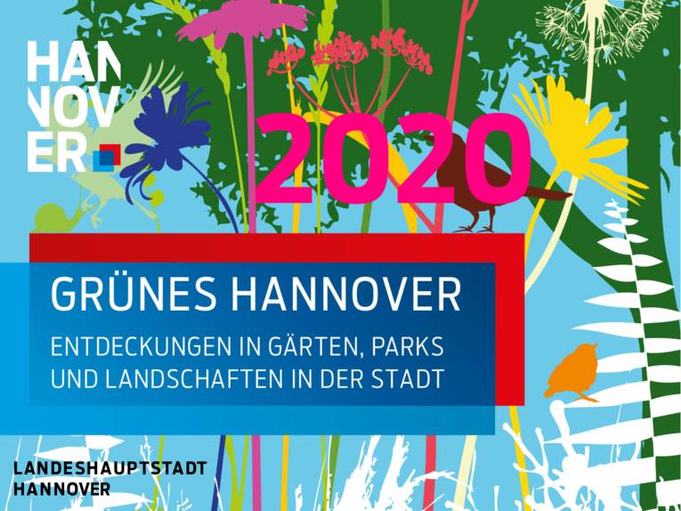 Eine Grafik, die über die Reihe "Grünes Hannover" 2020 informiert. 
