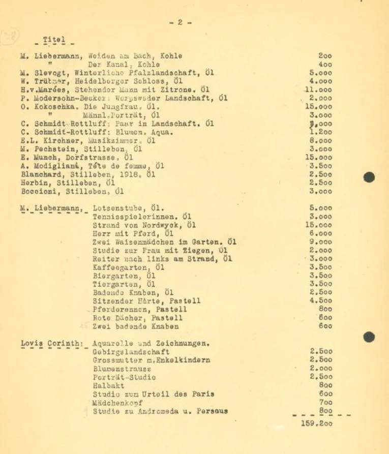 Erwerbungsliste Dr. Conrad Doebbeke (1949) 


