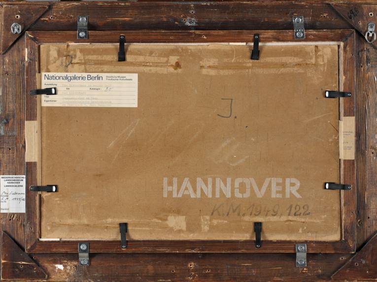 Max Liebermann, Tennisspieler am Meer 1903, (Rückseite)