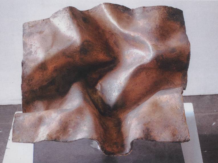 Emil Cimiotti, Atmen, 2014/15; Bronze auf Stahl, Maße: 38 x 51 x 43 cm