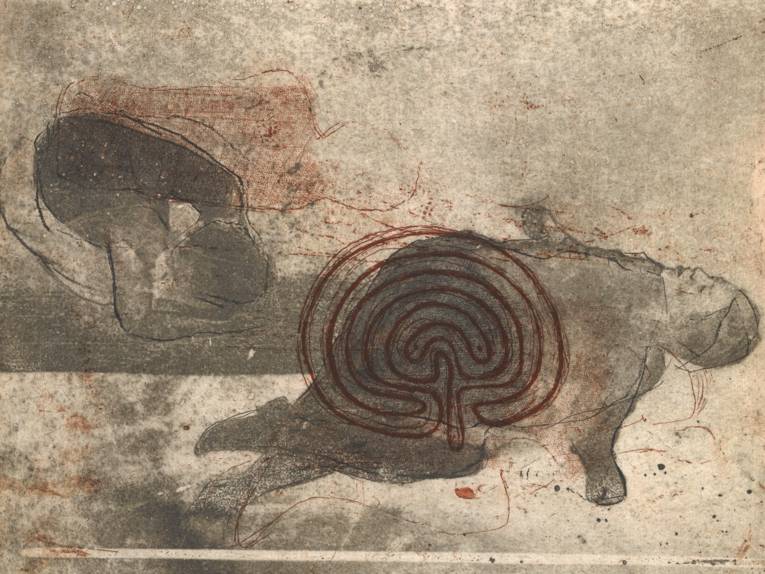 Ohne Titel, 2008; Farbige Radierung auf Bütten