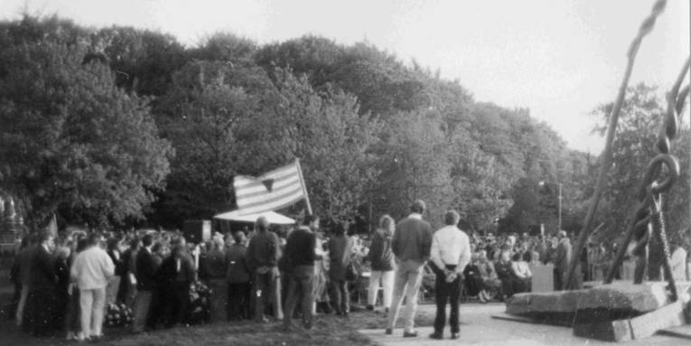 Einweihungsfeier des Mahnmals für das KZ Stöcken am 7. Mai 1987