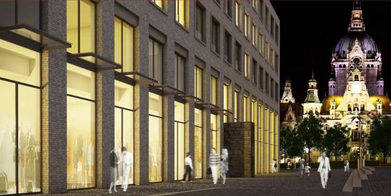 Planungsansicht „Rathauskontor“, RTW-Architekten
