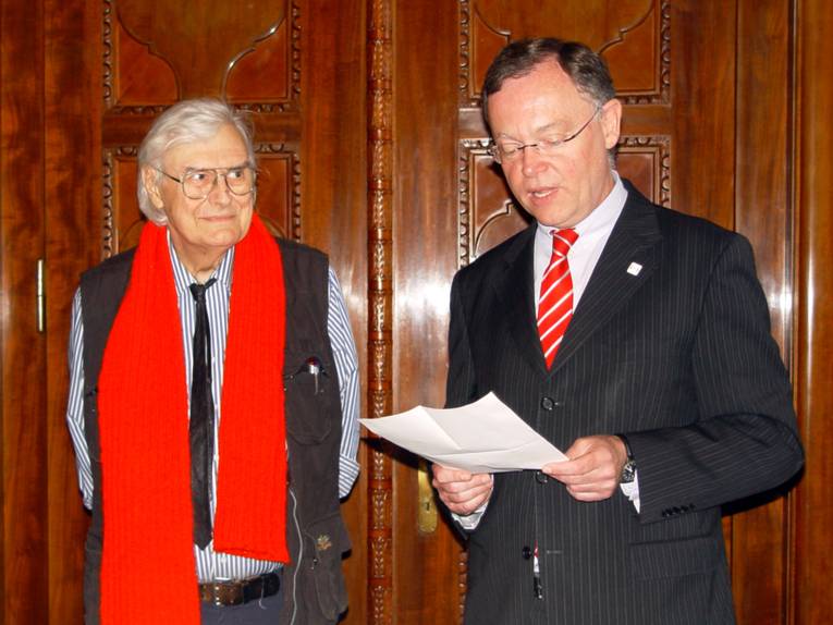 Dieterich Kittner und Stephan Weil in der Ratsstube des Neuen Rathauses