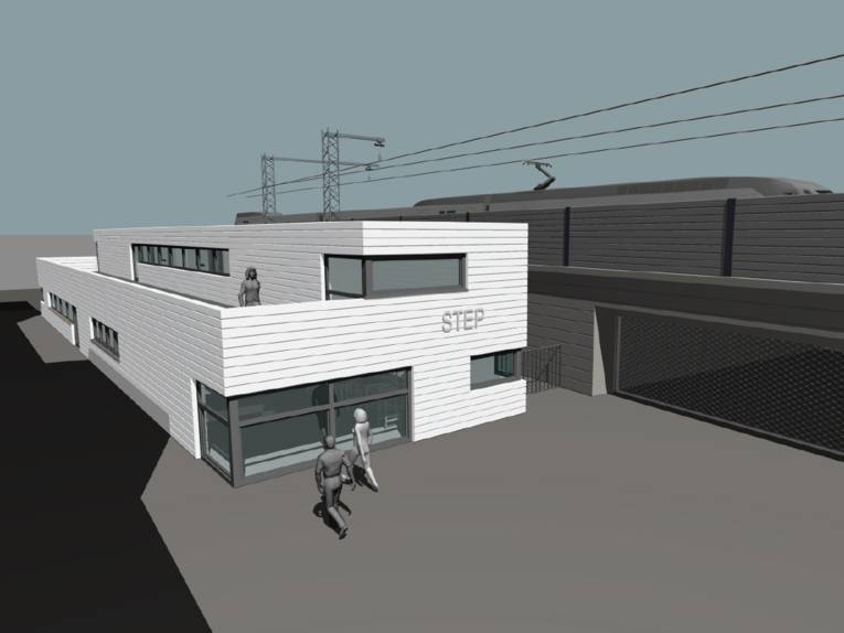 Computersimulation der neuen Drogenhilfeeinrichtung