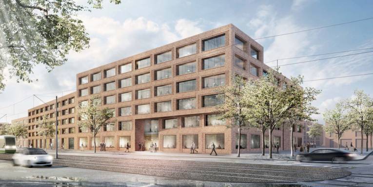 Entwurf des Wohn- und Bürogebäudes auf dem Grundstück Podbielskistraße/Pasteurallee