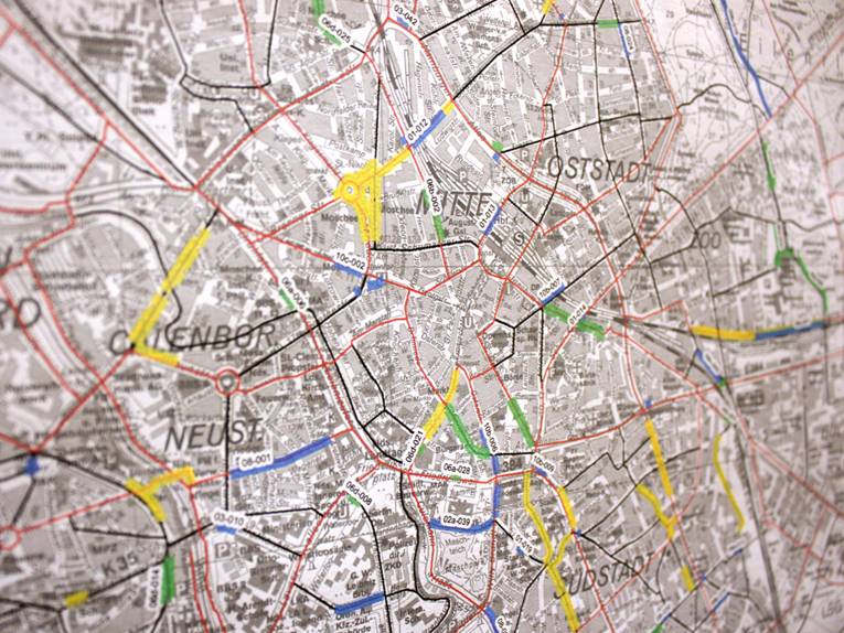 Karte des Stadtbezirks Mitte