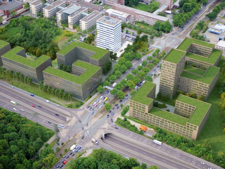 Nutzungsentwurf für die Bauflächen an der Hans-Böckler-Allee