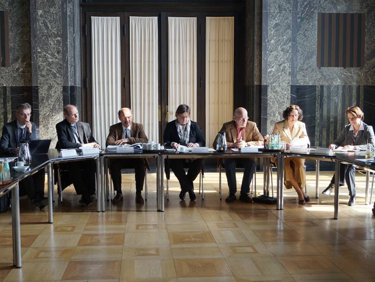 Sieben Mitglieder des Beirats des Projektes "namensgebende Persönlichkeiten in Hannover"