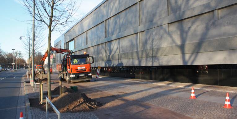 Linden-Pflanzung am Erweiterungsbau Sprengel Museum