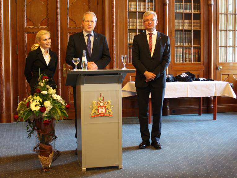 Oberbürgermeister Stefan Schostok empfängt den Stadtpräsidenten von Poznań