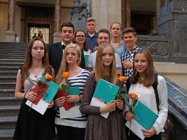 Schülerinnen und Schüler der Leonore-Goldschmidt-Schule (IGS Mühlenberg)