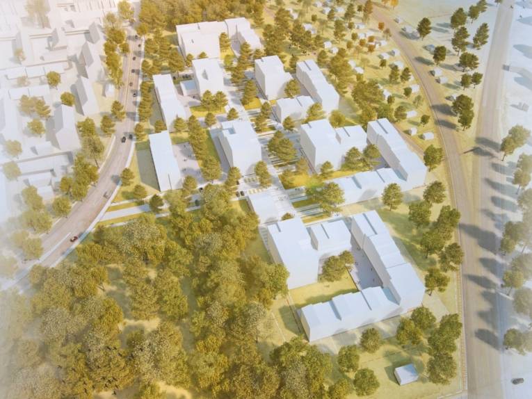 Entwurf eines Wohnquartiers. 