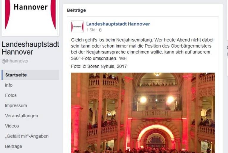 Bildschirmfoto einer Internetseite. 