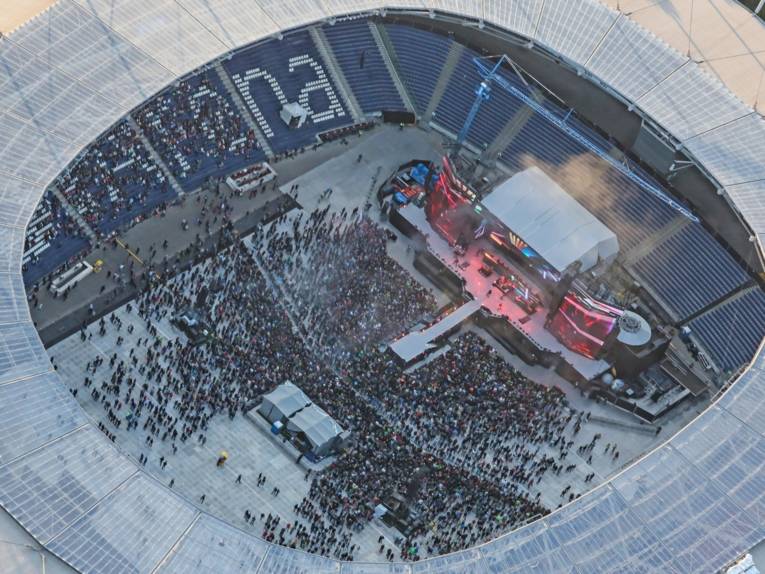 Stadion von oben. 