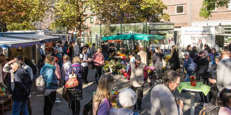 Der Bauernmarkt auf dem Lindener Schmuckplatz