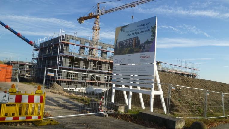 Baufortschritt, Westansicht Stand 14.11.2016