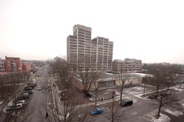 Hochhaus-Komplex aus den 70er-Jahren