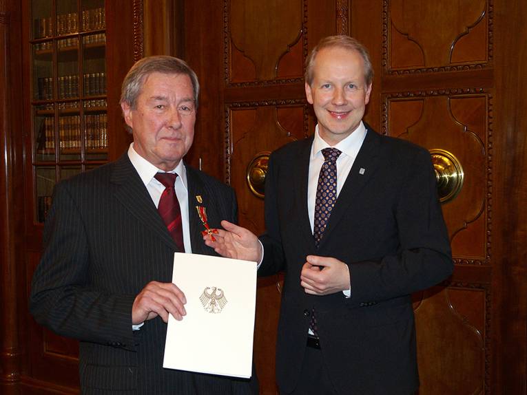 Paul Pawelski und Stefan Schostok in der Ratsstube