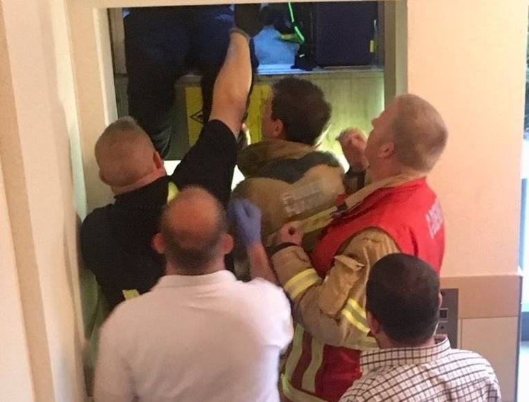 Die Kinder wurden mit Getränken versorgt