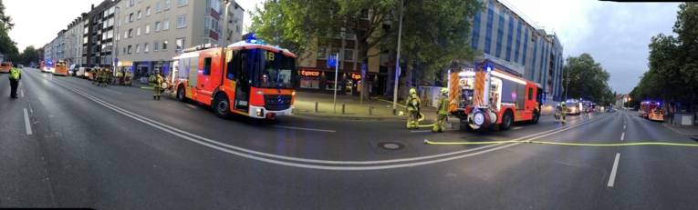 Eine Wohnung brennt in Hannover Mitte