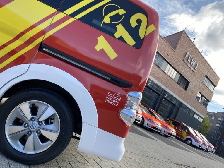 E-Fahrzeuge der Feuerwehr Hannover