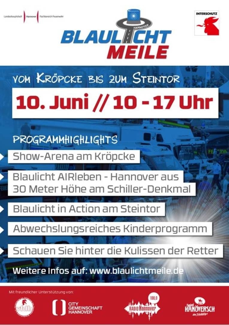 Plakat Blaulichtmeile