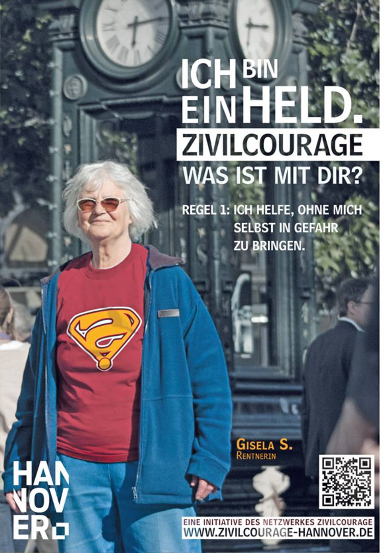Plakatmotiv der Zivilcourage-Kampagne