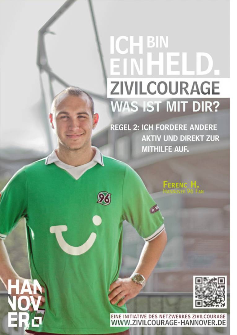 Plakatmotiv der Zivilcourage-Kampagne