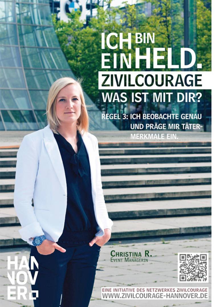 Plakatmotiv der Zivilcourage-Kampagne
