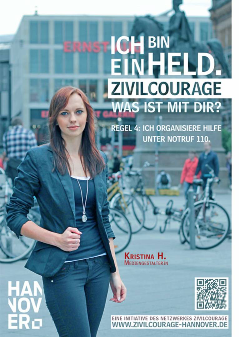 Plakatmotiv der Zivilcourage-Kampagne