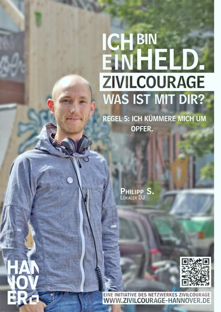 Plakatmotiv der Zivilcourage-Kampagne
