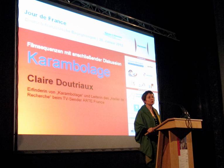 Claire Doutriaux während ihres Vortrags