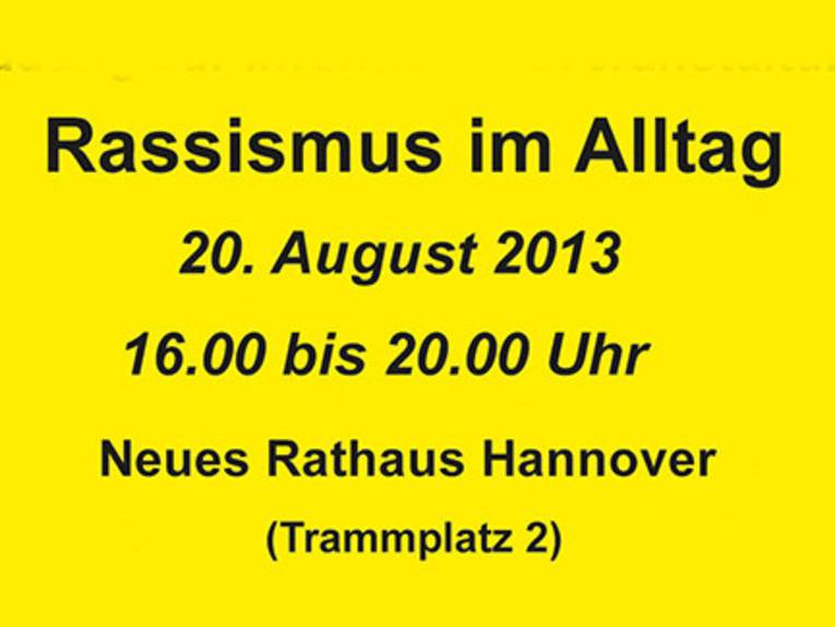 Ausschnit aus dem Flyer zur Informationsveranstaltung "Rassismus im Alltag"