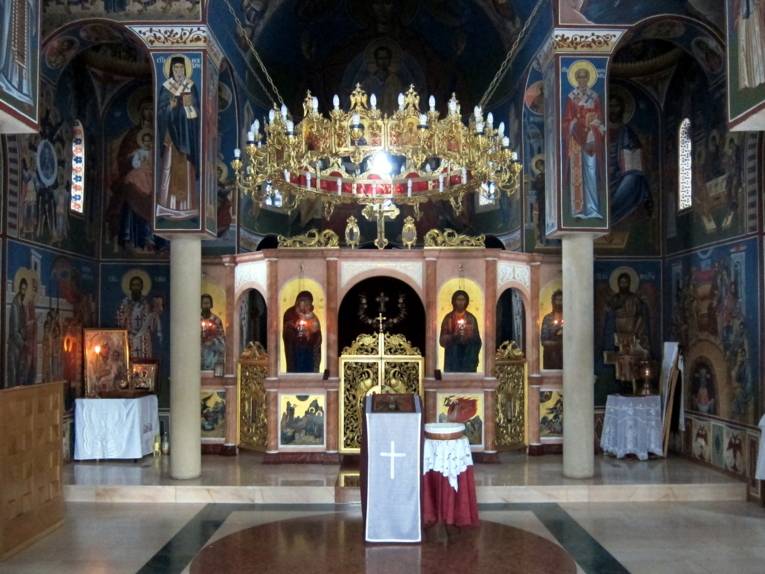 Exkursion am 2013-01-19: Kircheninnenraum mit Ikonenwand