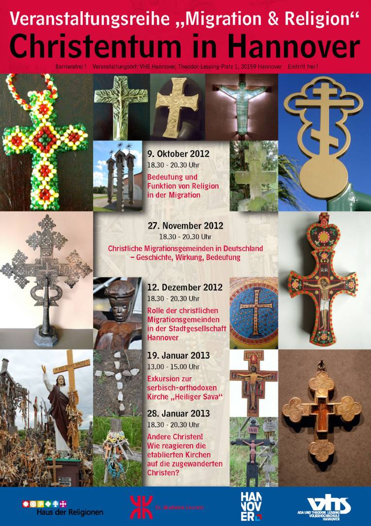 Titelseite des Flyers „Christentum in Hannover“