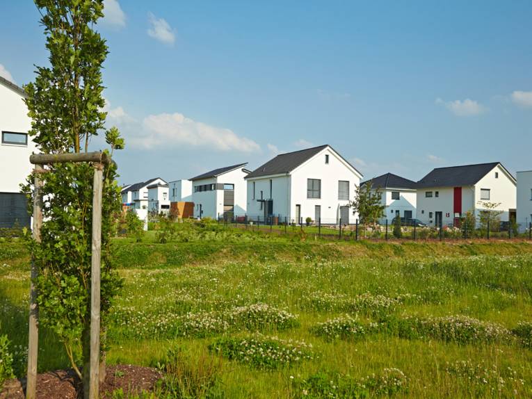 Häuseransicht des zero:e parks in Wettbergen