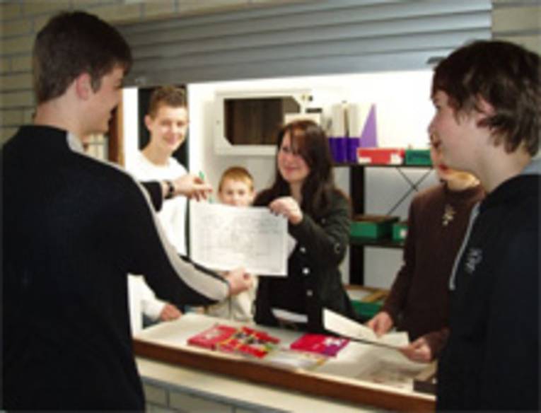 Verkauf von Schulmaterial