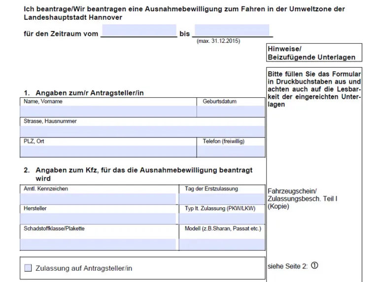 Antragsformular