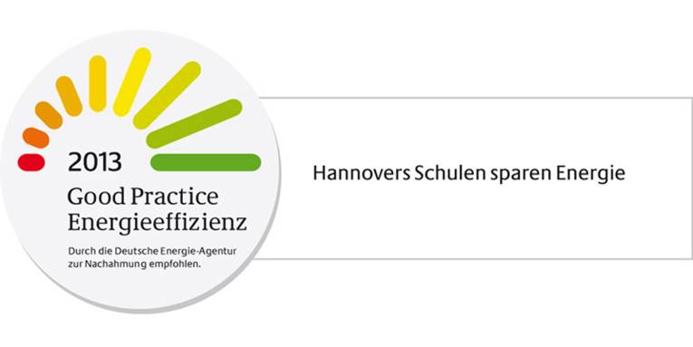 Logo: 2013 Good Practice Energieeffizienz - Hannovers Schulen sparen Energie