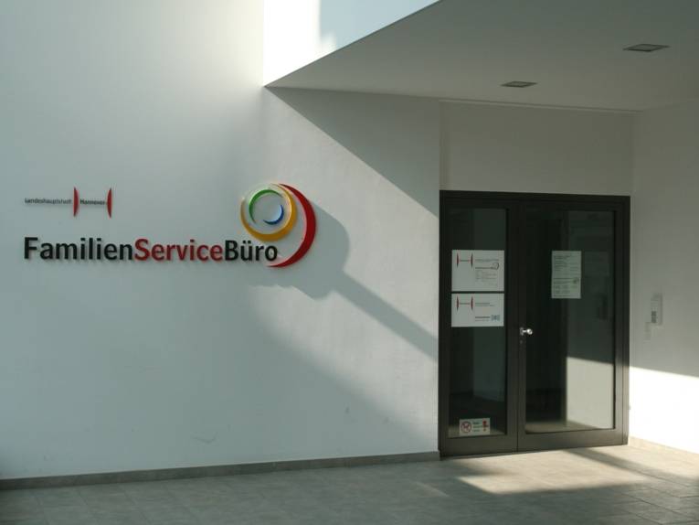 Eingangsbereich des FamilienServiceBüros in Hannover